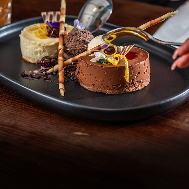 Dessert menu at The Bell Inn