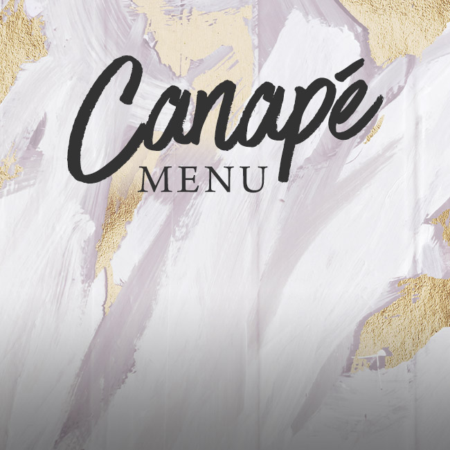 Canapé menu at The Bell Inn